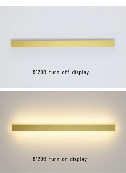Verthara Premium Tall Gold Aluminium Outdoor LED Wall Light IP65