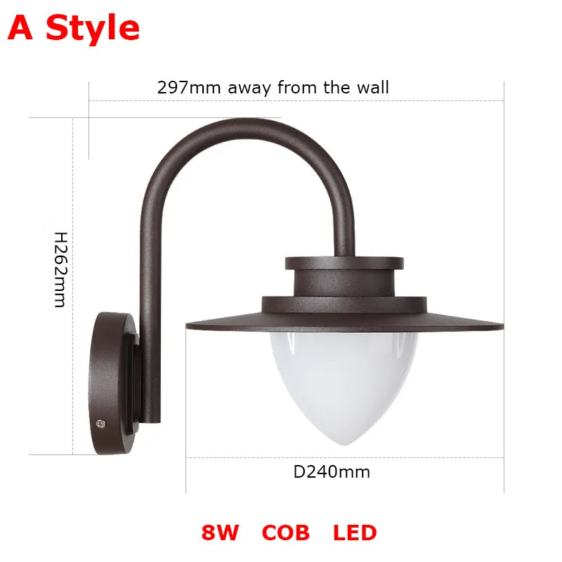 Verthara Premium Three-Head Outdoor Post Light A wall lamp