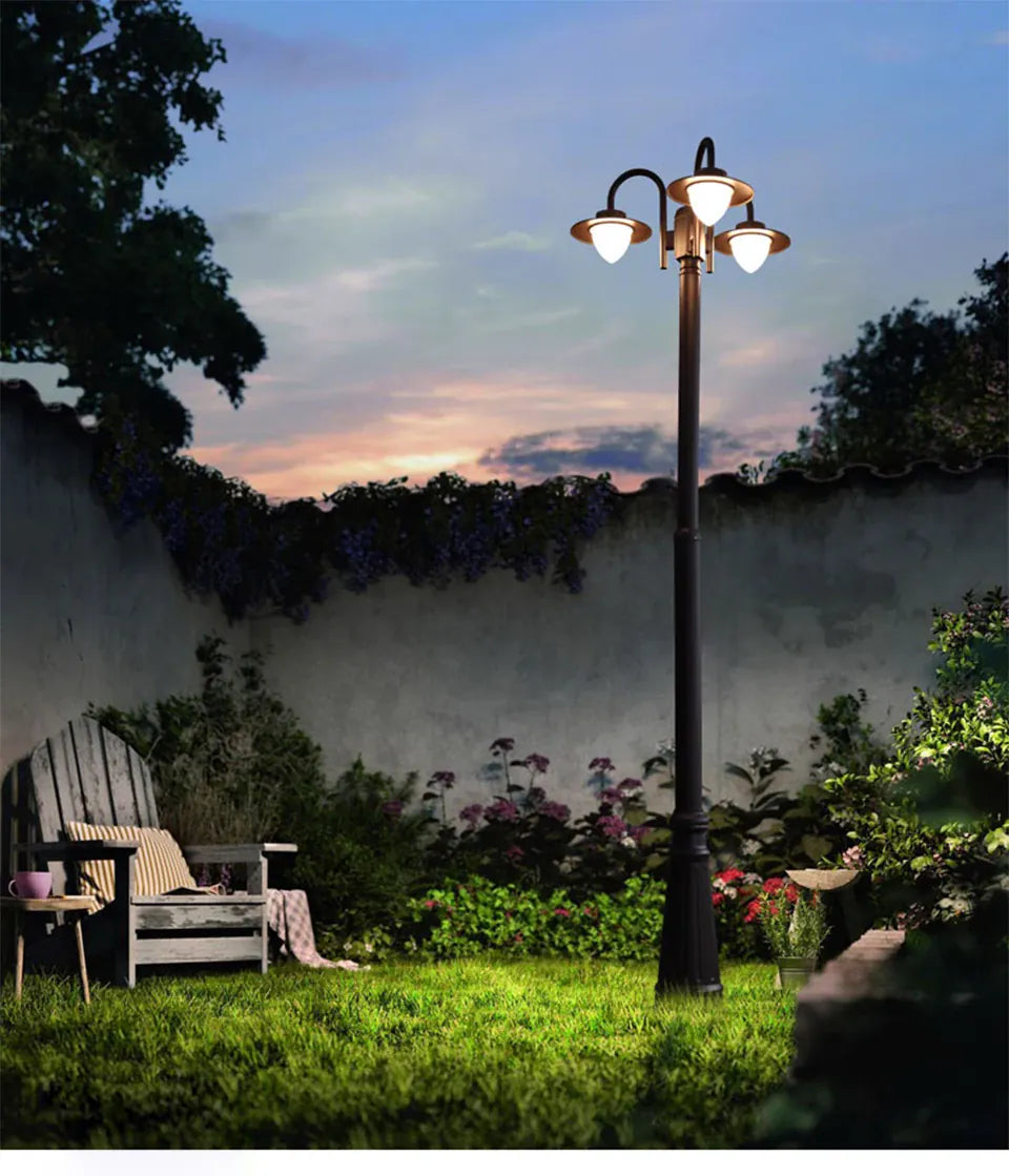 Verthara Premium Three-Head Outdoor Post Light