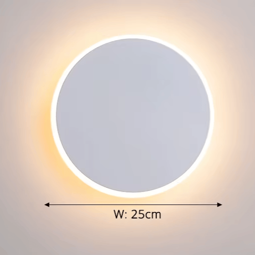 Verthara Premium Touch Sensor Minimalist LED Wall Light A Round White 25cm / 3 Colors Sensor