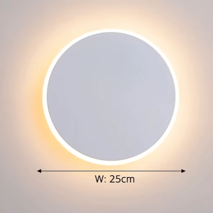 Verthara Premium Touch Sensor Minimalist LED Wall Light A Round White 25cm / 3 Colors Sensor