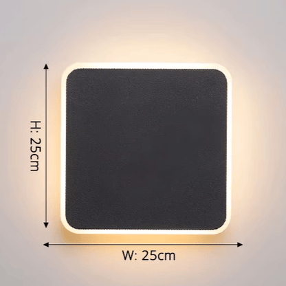 Verthara Premium Touch Sensor Minimalist LED Wall Light A Square Black 25cm / 3 Colors Sensor