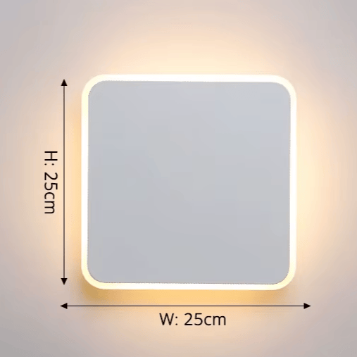 Verthara Premium Touch Sensor Minimalist LED Wall Light A Square White 25cm / 3 Colors Sensor