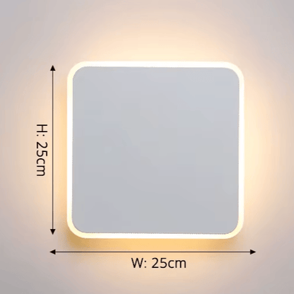 Verthara Premium Touch Sensor Minimalist LED Wall Light A Square White 25cm / 3 Colors Sensor