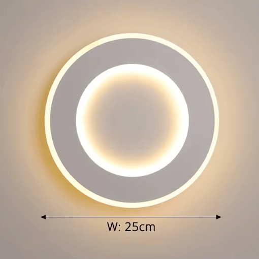 Verthara Premium Touch Sensor Minimalist LED Wall Light B Round White 25cm / 3 Colors Sensor