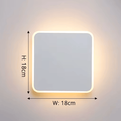 Verthara Premium Touch Sensor Minimalist LED Wall Light A Square White 18cm / 3 Colors Sensor