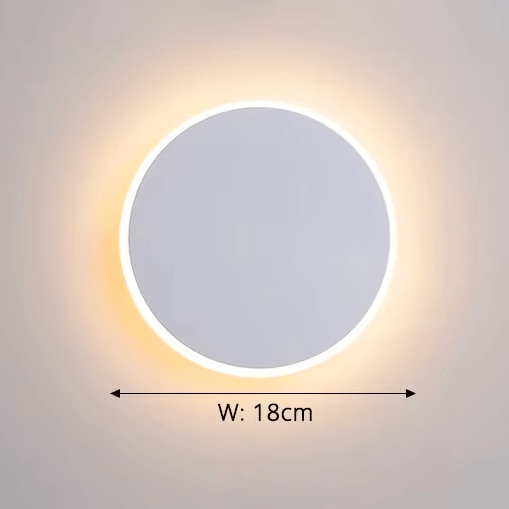 Verthara Premium Touch Sensor Minimalist LED Wall Light A Round White 18cm / 3 Colors Sensor