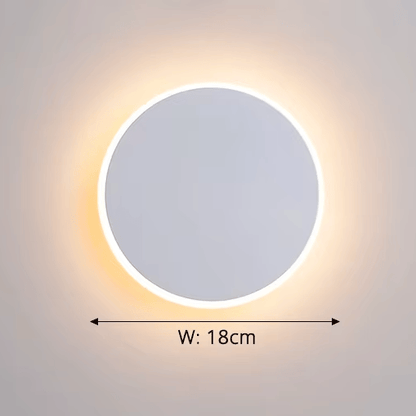 Verthara Premium Touch Sensor Minimalist LED Wall Light A Round White 18cm / 3 Colors Sensor