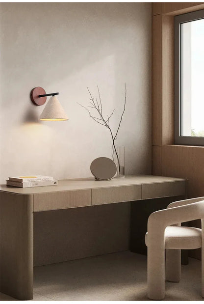 Verthara Premium Travertine Stone Bedside Wall Light