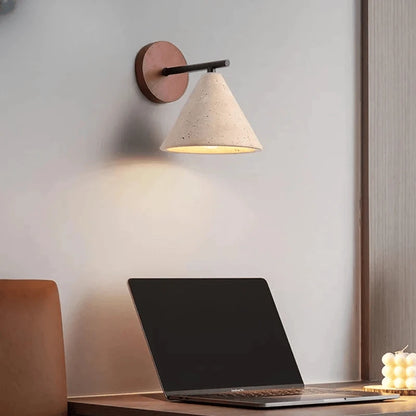 Verthara Premium Travertine Stone Bedside Wall Light