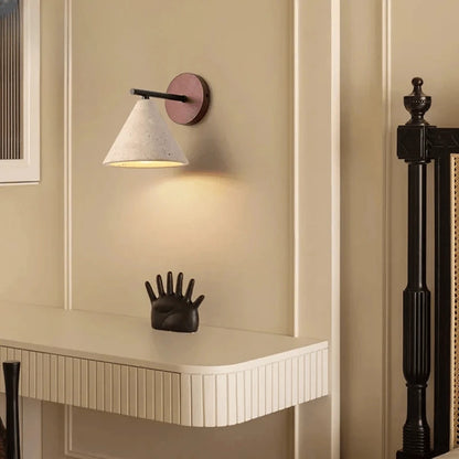 Verthara Premium Travertine Stone Bedside Wall Light
