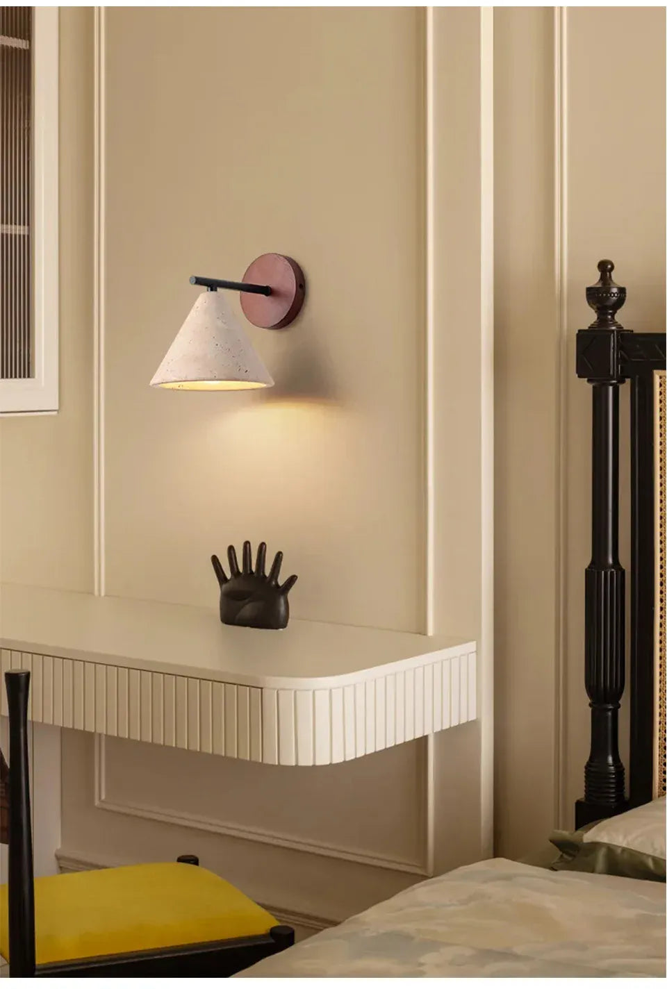 Verthara Premium Travertine Stone Bedside Wall Light