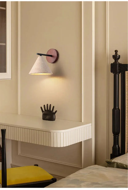 Verthara Premium Travertine Stone Bedside Wall Light