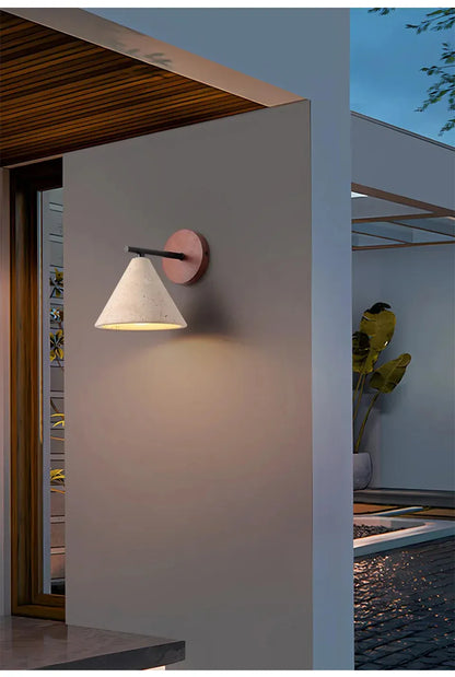 Verthara Premium Travertine Stone Bedside Wall Light