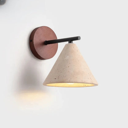 Verthara Premium Travertine Stone Bedside Wall Light