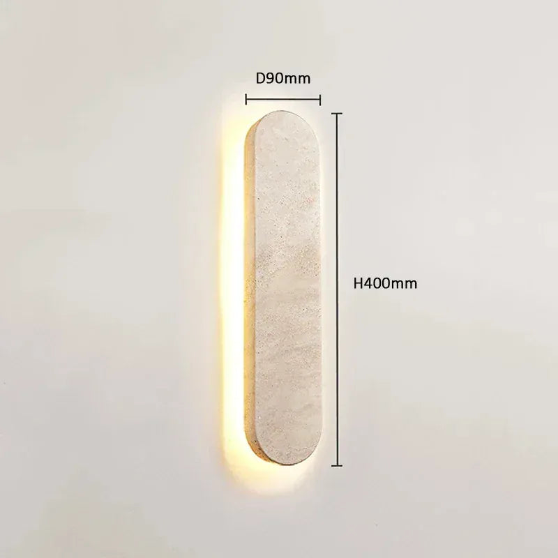 Verthara Premium Travertine Stone Outdoor Linear Wall Light