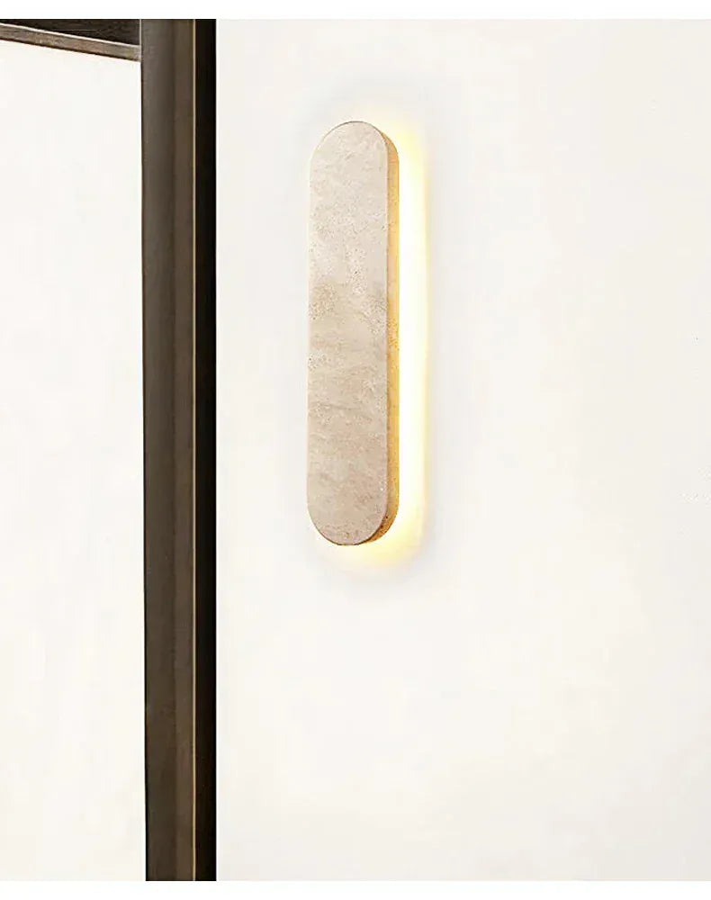 Verthara Premium Travertine Stone Outdoor Linear Wall Light