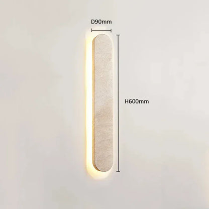 Verthara Premium Travertine Stone Outdoor Linear Wall Light