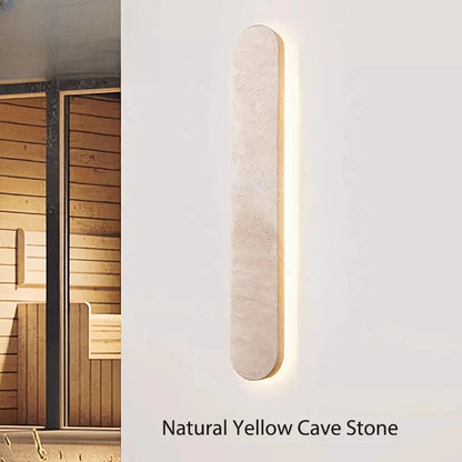 Verthara Premium Travertine Stone Outdoor Linear Wall Light
