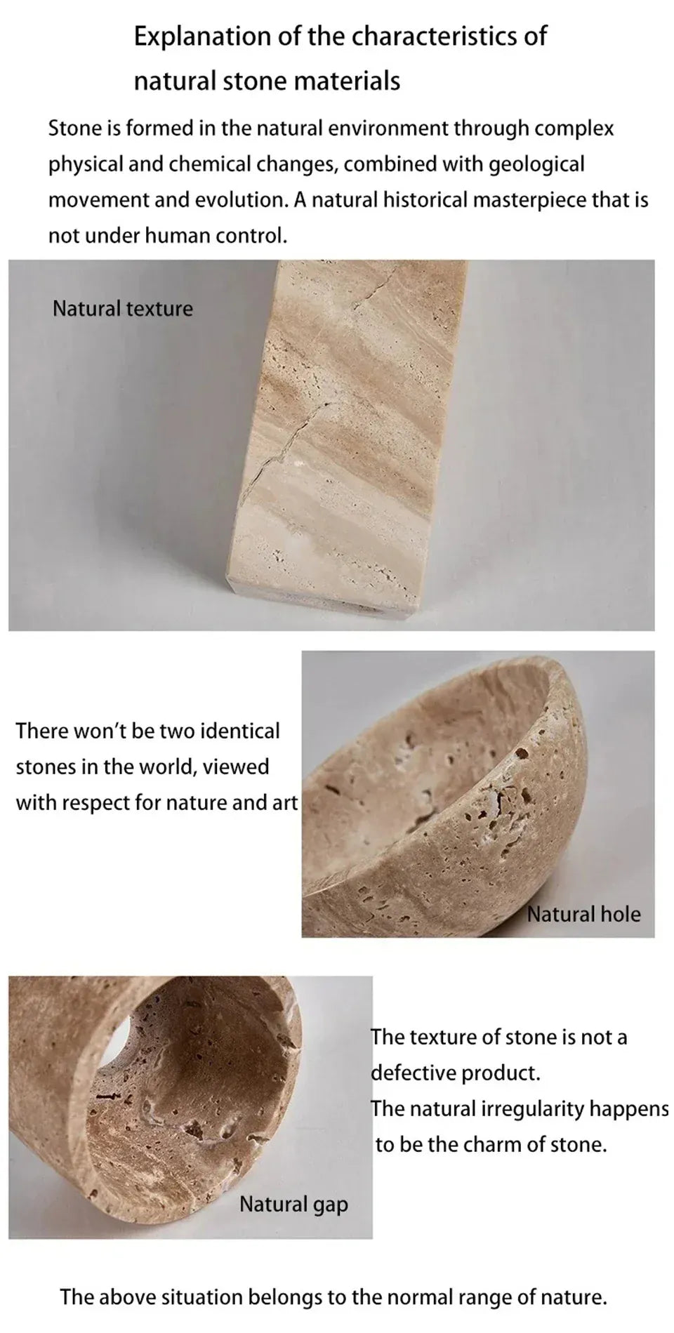 Verthara Premium Travertine Stone & Wood LED Wall Light