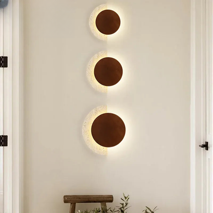 Verthara Premium Travertine Stone & Wood LED Wall Light