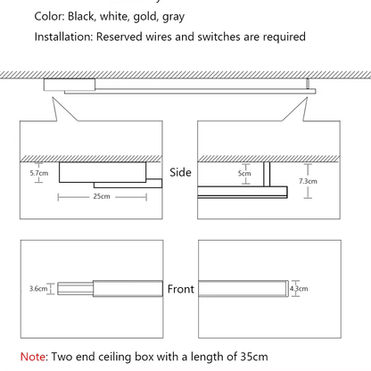 Verthara Premium Ultra-Thin Dual-Sided LED Strip Ceiling Light