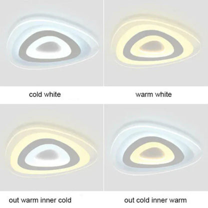 Verthara Premium Ultra-Thin Flush Mount LED Ceiling Light – Modern Triangle Design - Warm/Cool White - Energy Efficient - Multiple Wattage Options