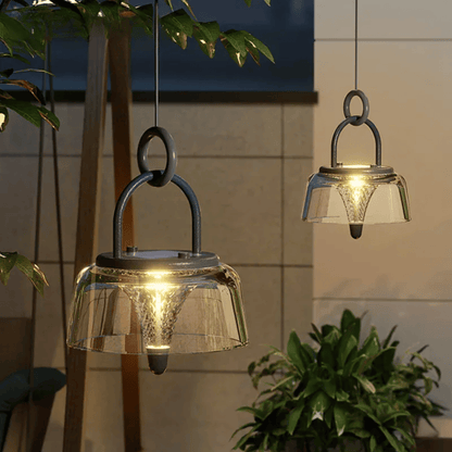 Verthara Premium USB Rechargeable Outdoor Solar Lantern - Waterproof - 3 Lighting Modes - Hanging Design - Ideal for Garden - Portable Lighting Solution