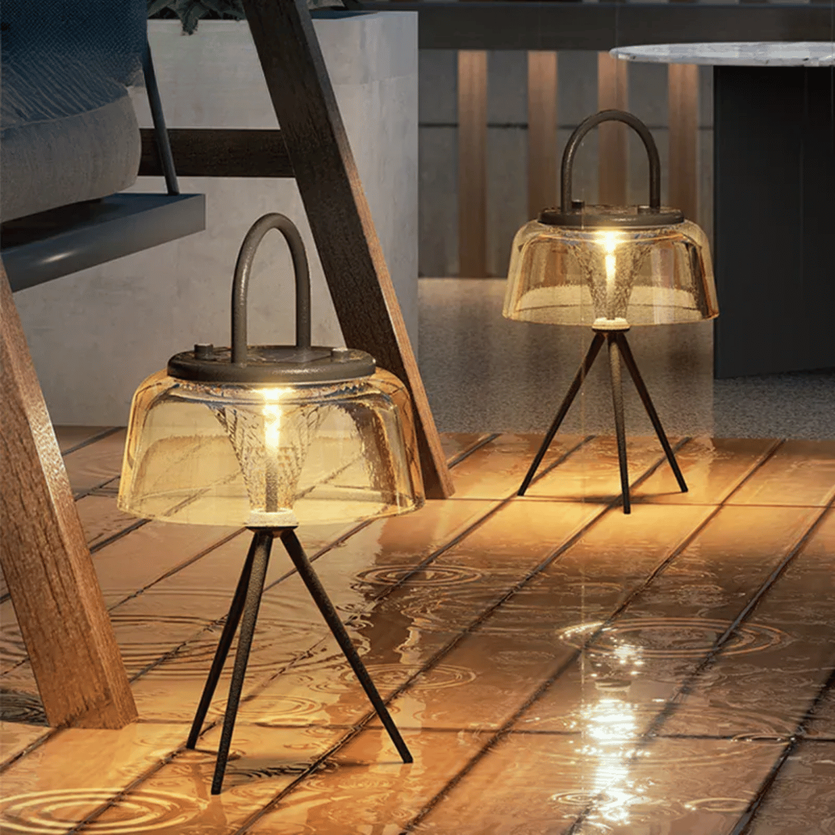 Verthara Premium USB Rechargeable Outdoor Solar Lantern - Waterproof - 3 Lighting Modes - Hanging Design - Ideal for Garden - Portable Lighting Solution