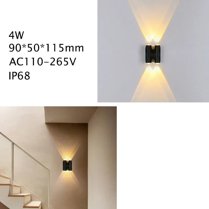 Verthara Premium Villa Porch Mounted Outdoor Wall Light cold  white / 4W