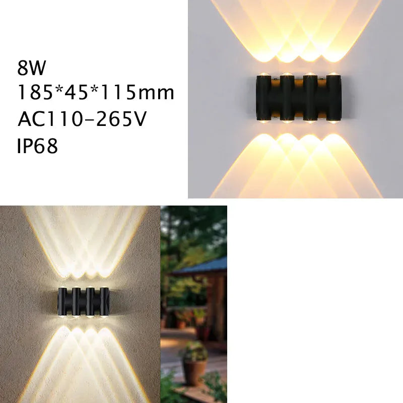 Verthara Premium Villa Porch Mounted Outdoor Wall Light cold  white / 8W