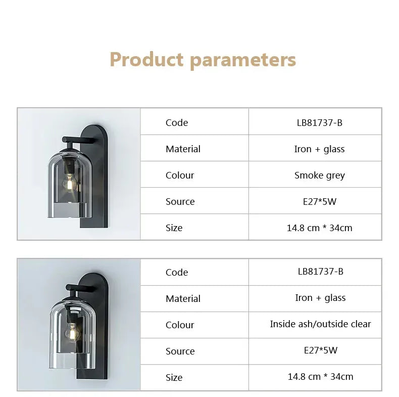 Verthara Premium Vintage Glass Indoor Wall Light