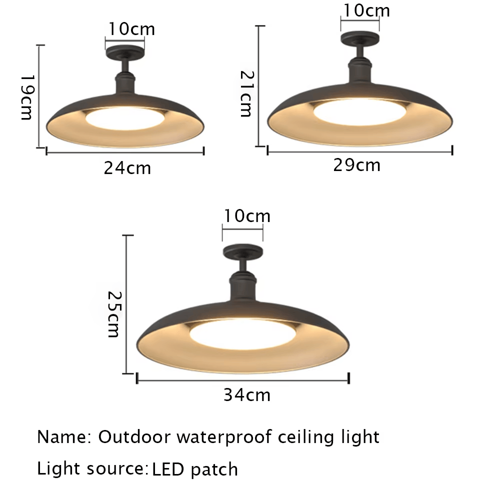 Verthara Premium Vintage Industrial Outdoor Ceiling Light