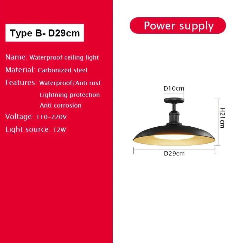 Verthara Premium Vintage Industrial Outdoor Ceiling Light