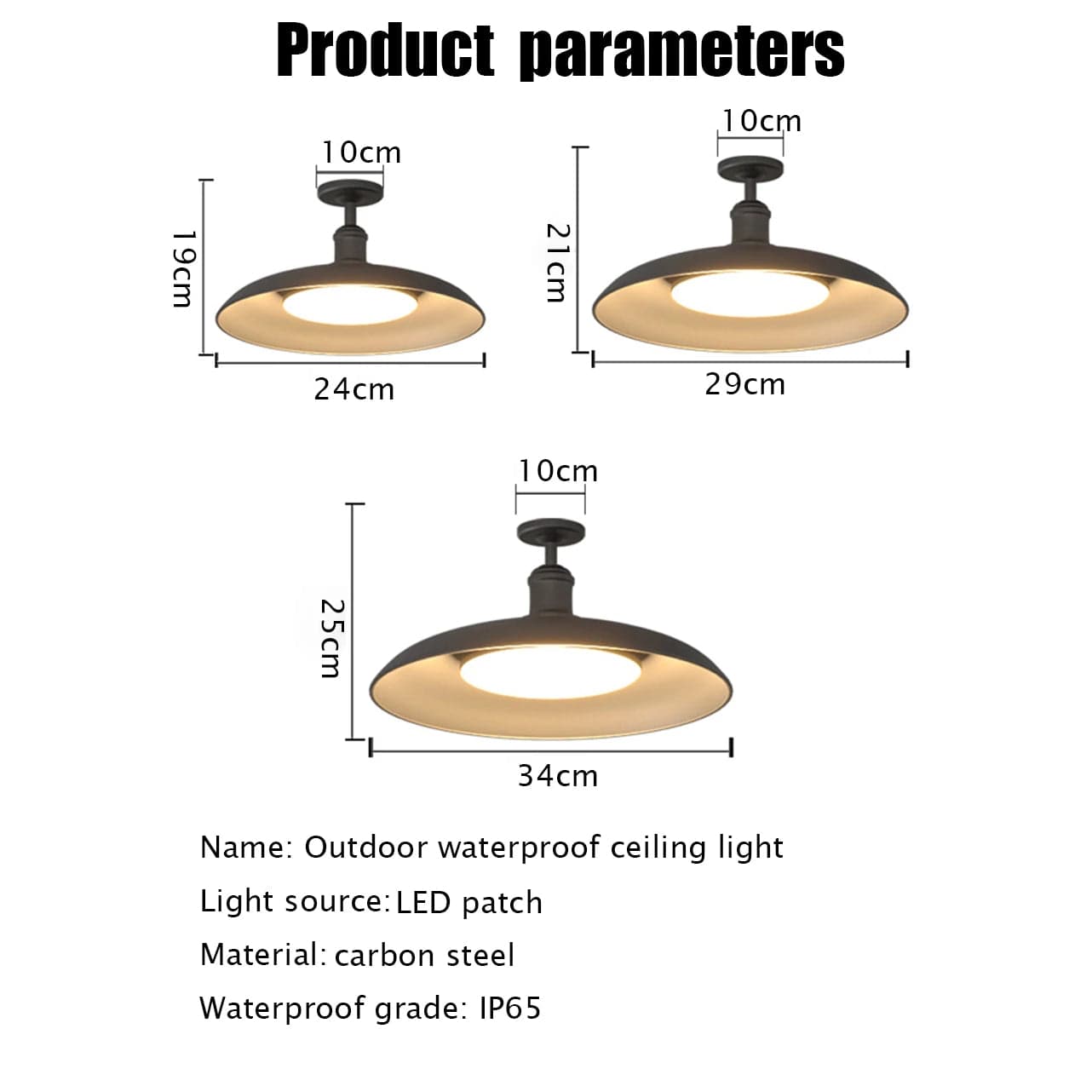 Verthara Premium Vintage Industrial Outdoor Ceiling Light