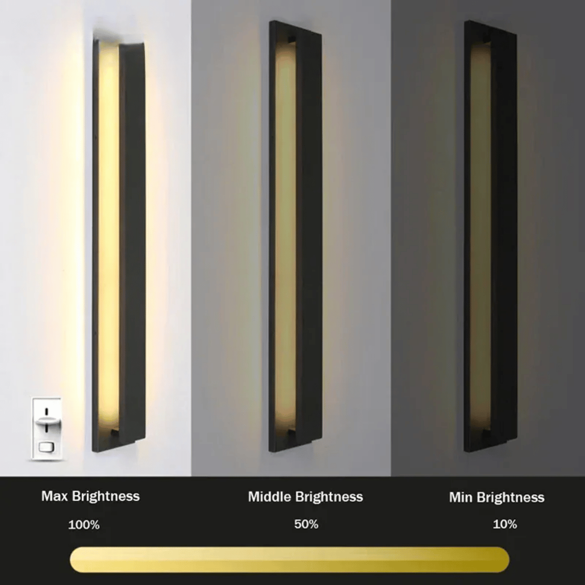 Verthara Premium Vintage LED Outdoor Wall Light - Stainless Steel - Triac Dimming - Waterproof - Modern Linear Design - 110-240V