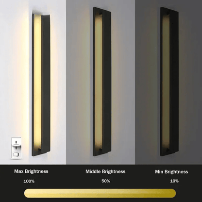 Verthara Premium Vintage LED Outdoor Wall Light - Stainless Steel - Triac Dimming - Waterproof - Modern Linear Design - 110-240V