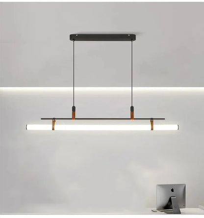 Verthara Premium Vintage Linear Leather-Trim Chandelier