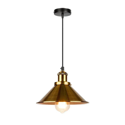 Verthara Premium Vintage Pendant Light - Three-Head Design - E27 Lamp Holder - Gold/Black Finish - Retro Style - Ideal For Dining Room Gold-1 head / 22CM