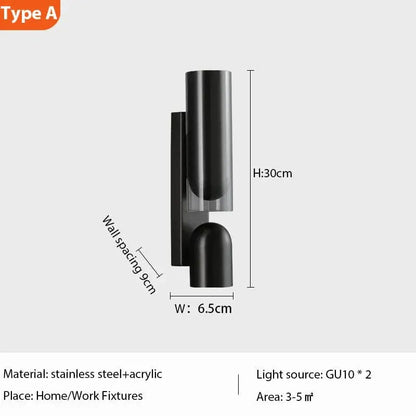Verthara Premium Vintage Rotatable Glass Wall Lamp
