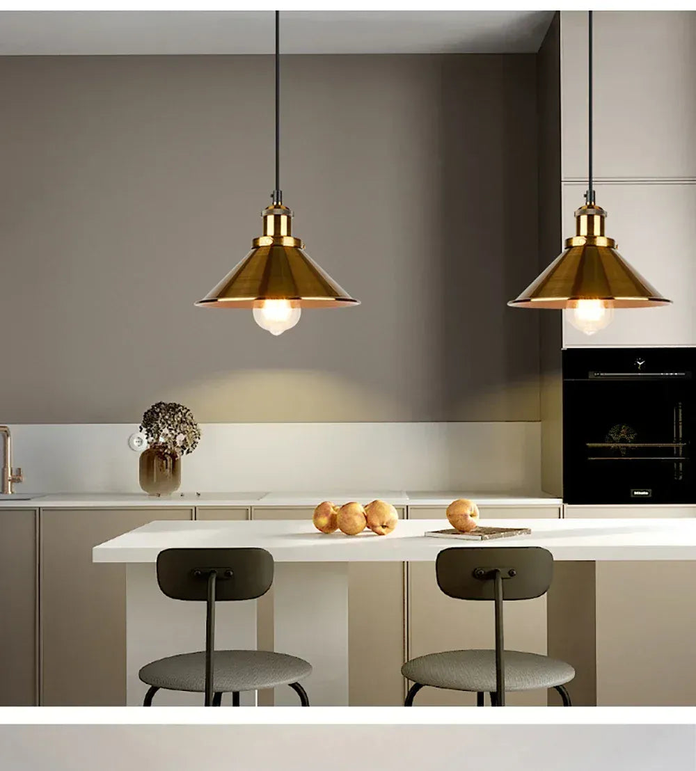 Verthara Premium Vintage Three-Head Industrial Pendant Light