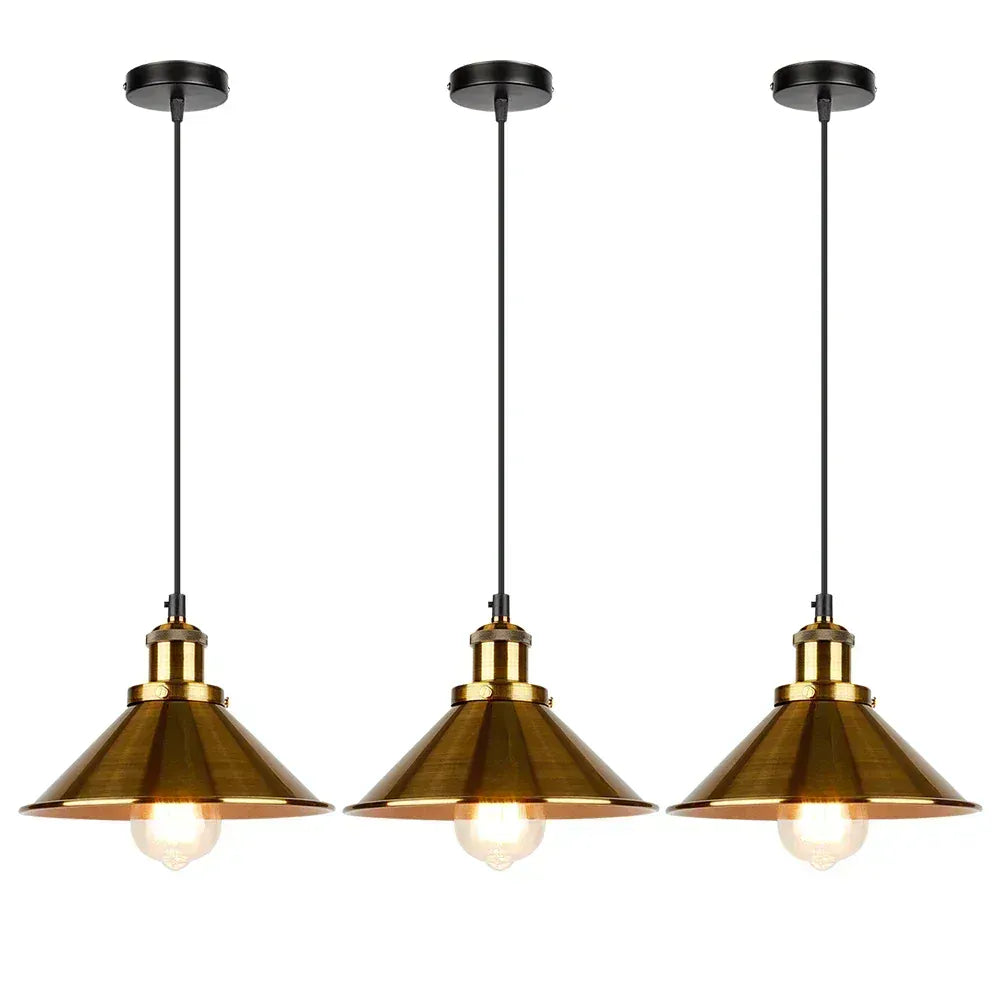 Verthara Premium Vintage Three-Head Industrial Pendant Light