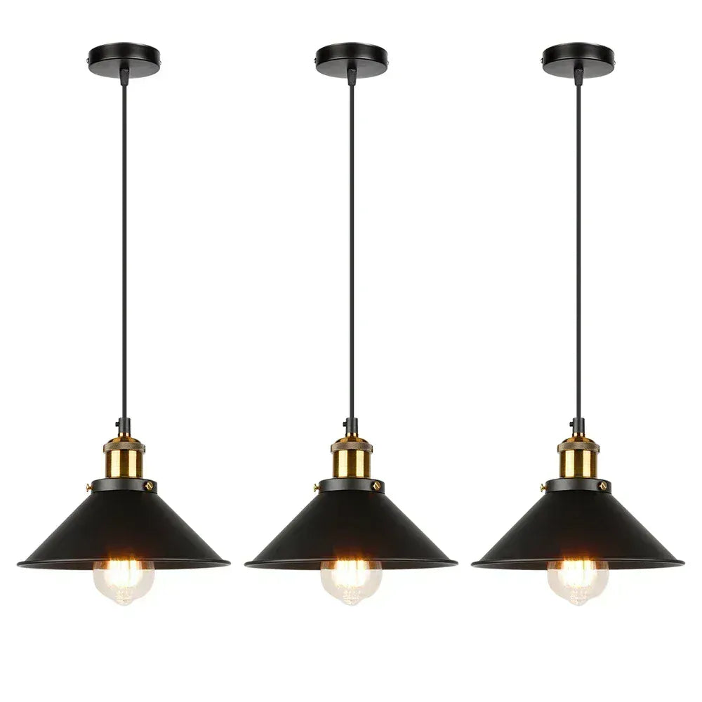 Verthara Premium Vintage Three-Head Industrial Pendant Light
