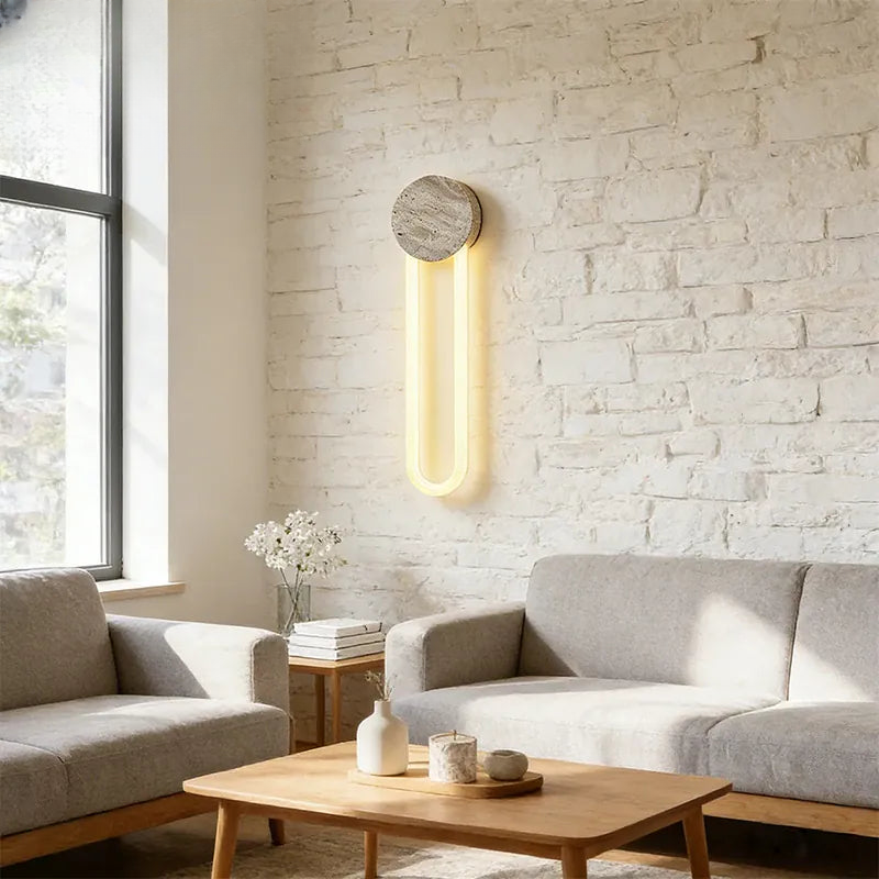 Verthara Premium Wabi-Sabi Cave Stone Long Wall Light
