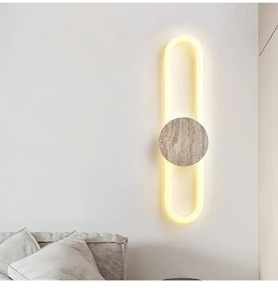 Verthara Premium Wabi-Sabi Cave Stone Long Wall Light