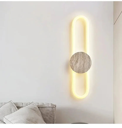 Verthara Premium Wabi-Sabi Cave Stone Long Wall Light