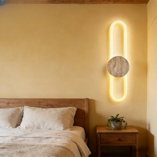 Verthara Premium Wabi-Sabi Cave Stone Long Wall Light