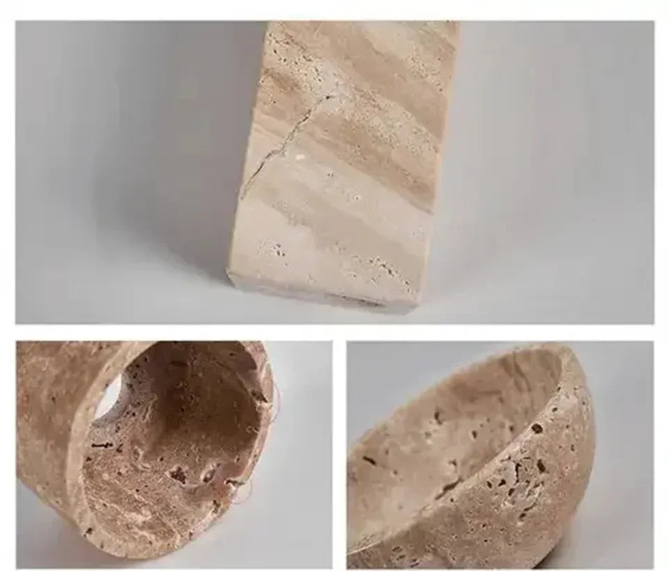 Verthara Premium Wabi-Sabi Cave Stone Long Wall Light