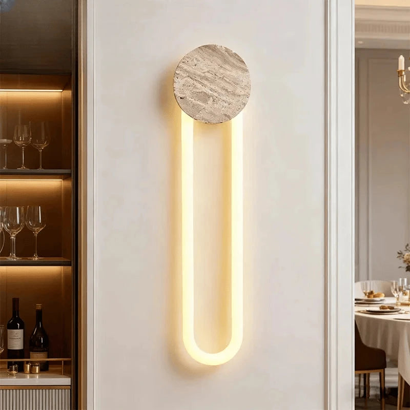 Verthara Premium Wabi-Sabi Cave Stone Long Wall Light