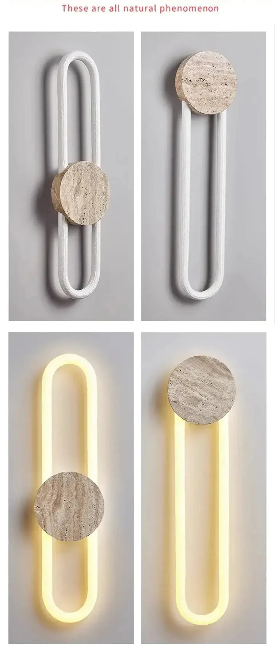 Verthara Premium Wabi-Sabi Cave Stone Long Wall Light